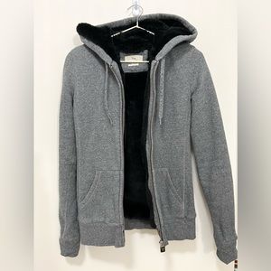 Aritzia tna faux fur lined hoodie